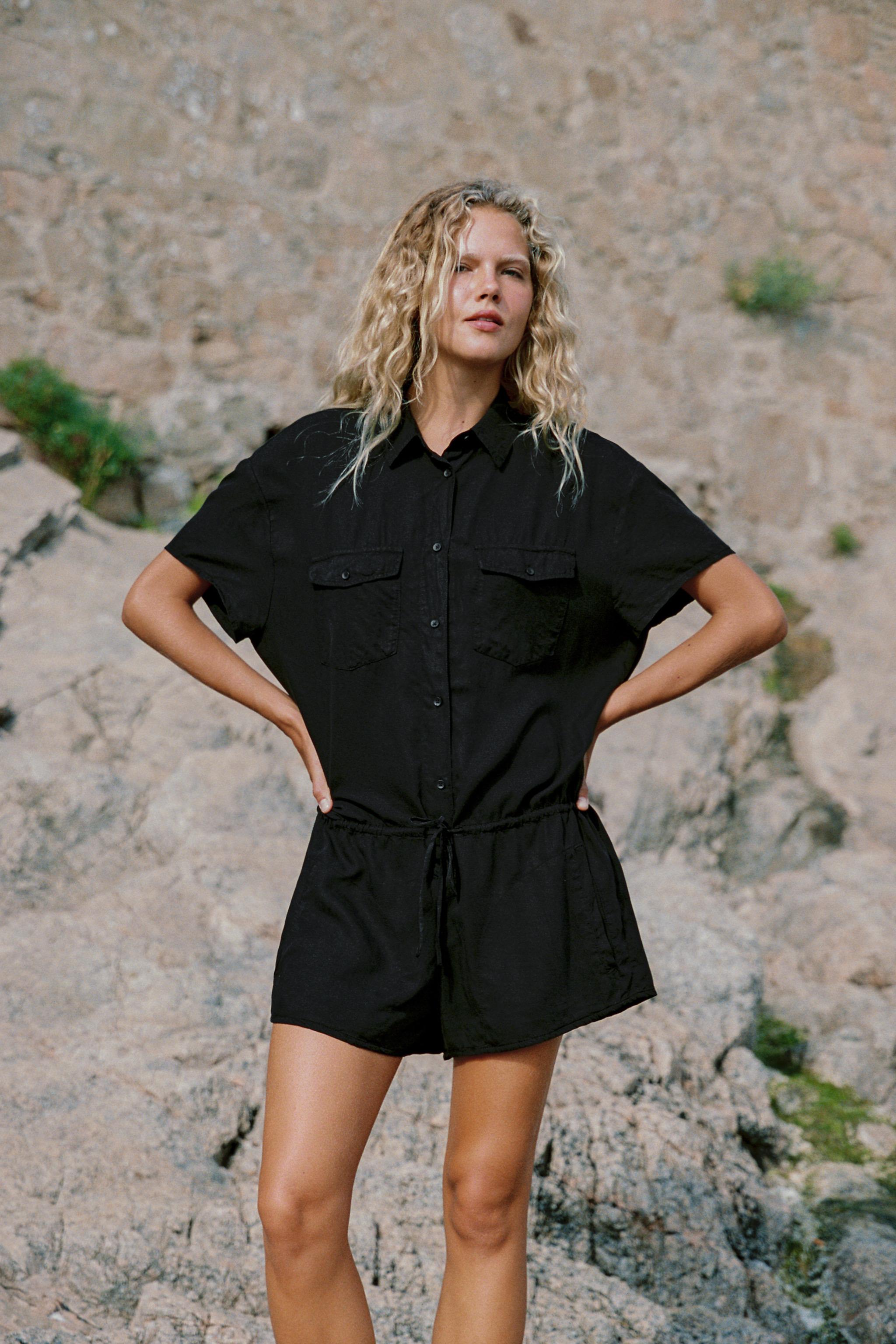 FLOWY SHORT POCKET JUMPSUIT