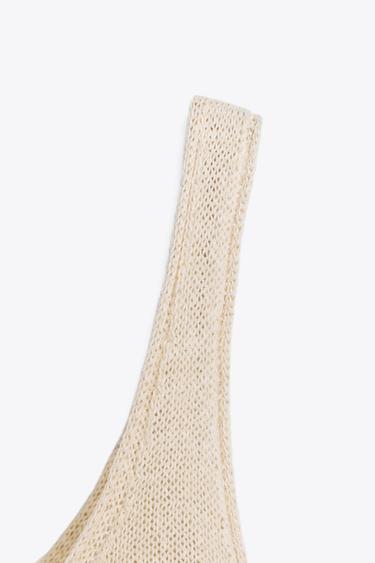 TOP EN MAILLE AVEC LIN - Sable de Zara - Image 7