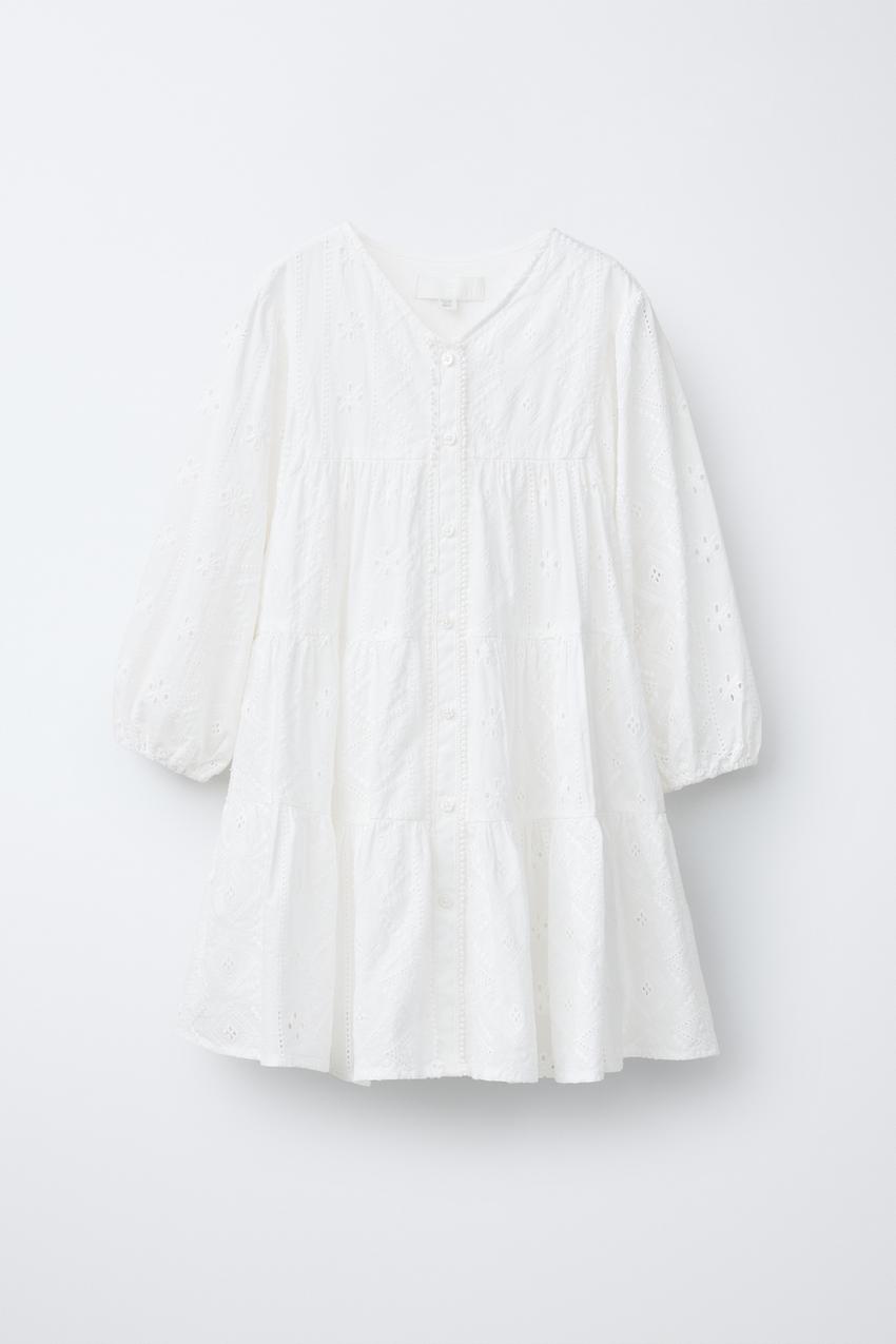 ROMANTIC PANEL DRESS - White | ZARA United States ROMANTIC PANEL DRESS - White | ZARA United States