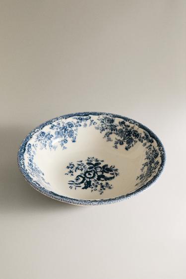 BOL FAÏENCE FLORAL - Bleu de Zara - Image 1
