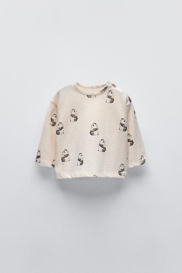 PANDA BEAR T-SHIRT - Light ecru by Zara - Image 0