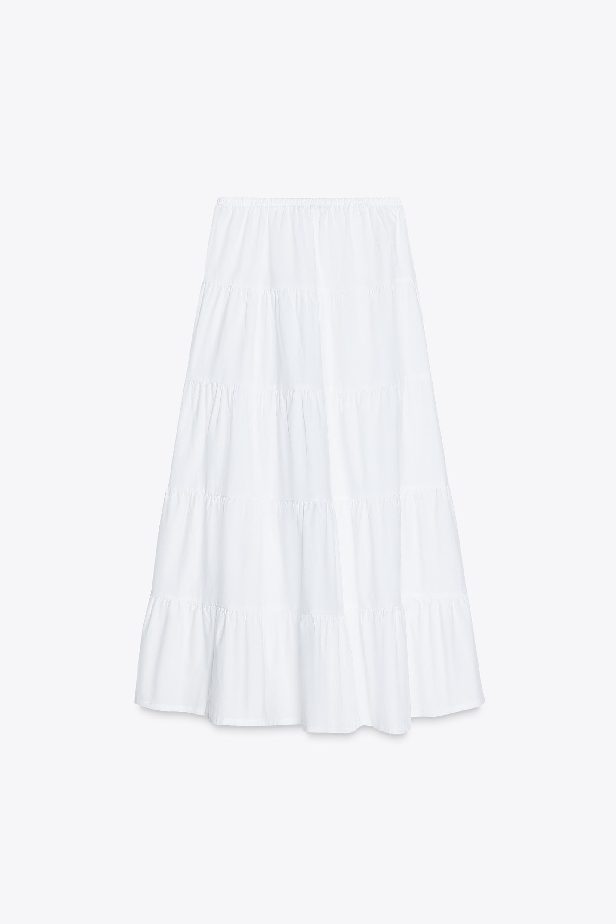 PANELLED LONG SKIRT - Oyster-white | ZARA UAE - Dubai