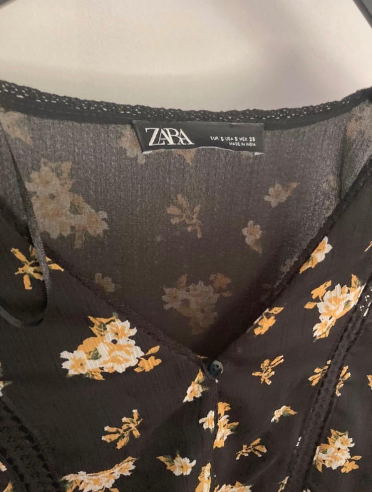 PRINTED BLOUSE WITH FRILL - Image 3
