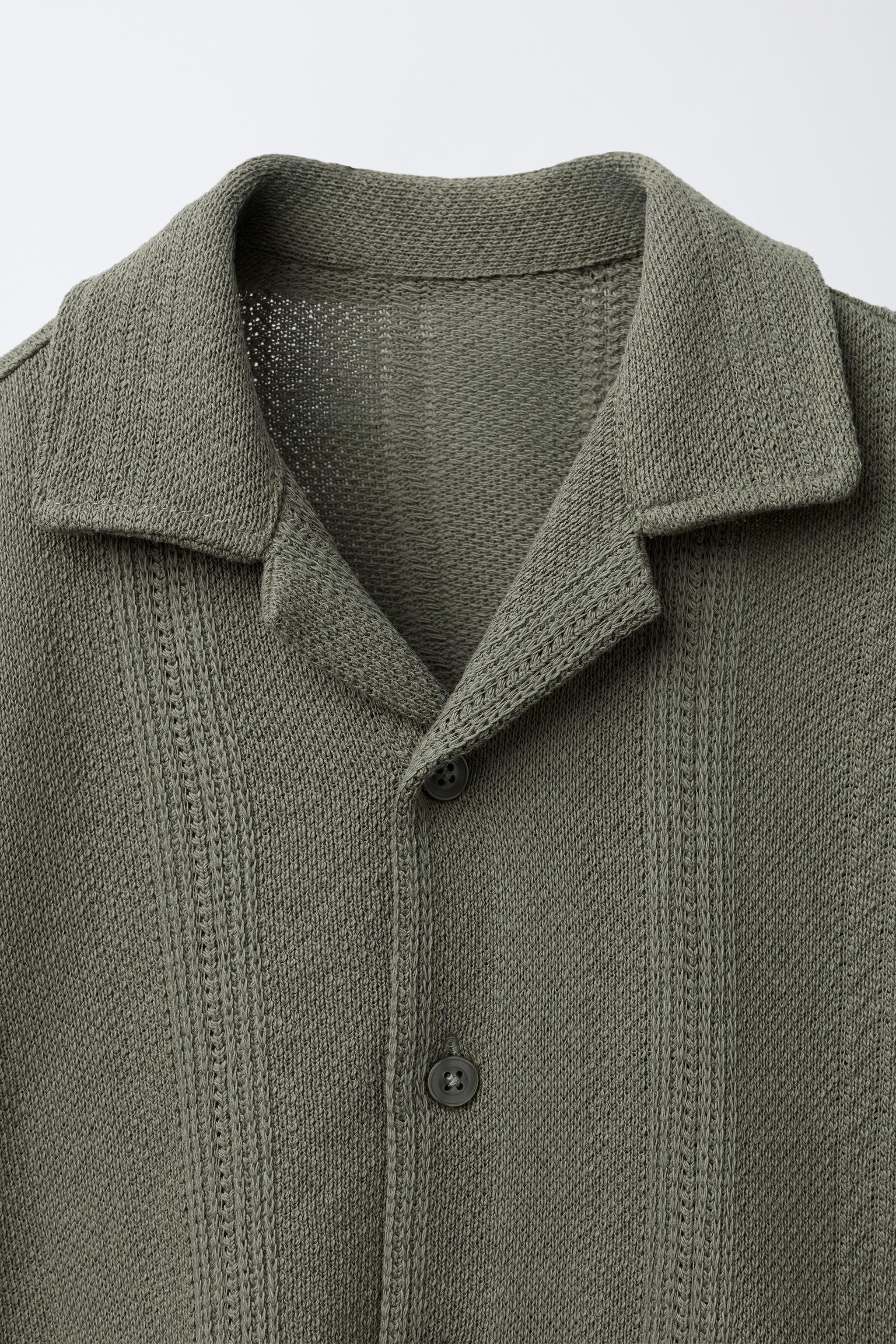 TEXTURED SHIRT - Khaki | ZARA United States