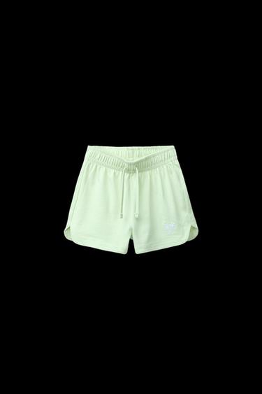 Zara PALM TREE EMBROIDERY SHORTS - Green - Image 0