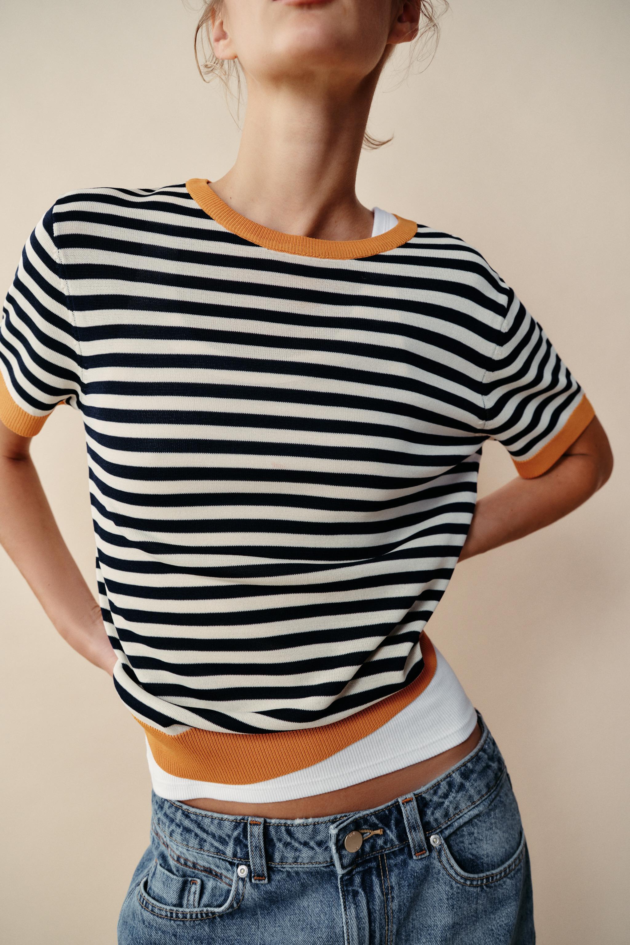 STRIPED KNIT TOP - thumbnail 7