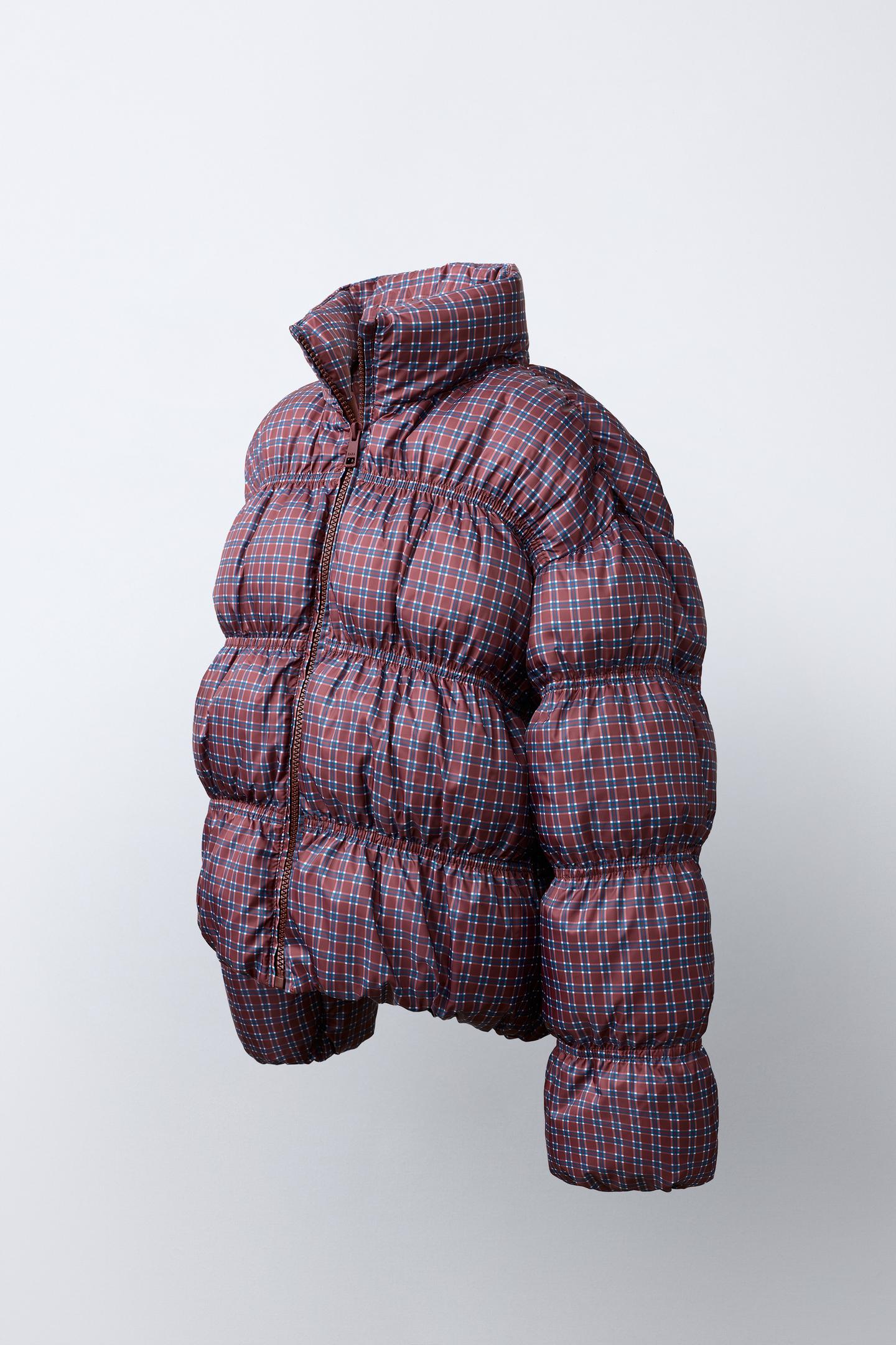 Детская куртка Zara Checked Quilted, цвет: Бордовый — фото 2