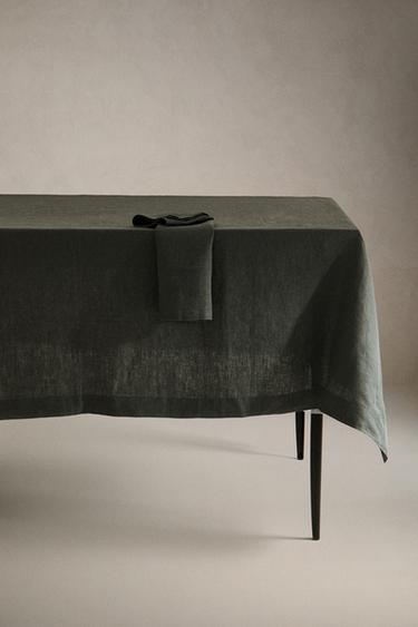 NAPPE LIN LAVÉ - Gris de Zara - Image 4