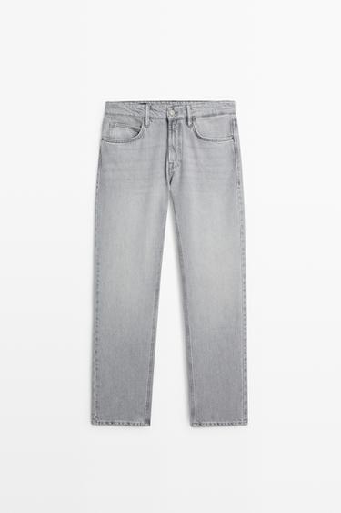 Tapered Fit Jeans — Gray marl 1