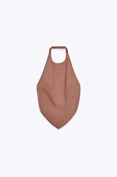 TOP HALTER DOS NU - Marron de Zara - Image 1