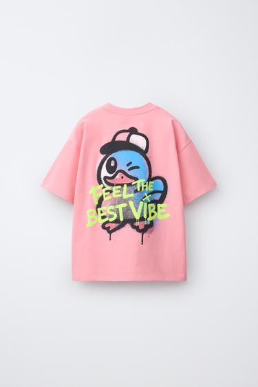 GRAFFITI PRINT T-SHIRT - Pink by Zara - Image 1