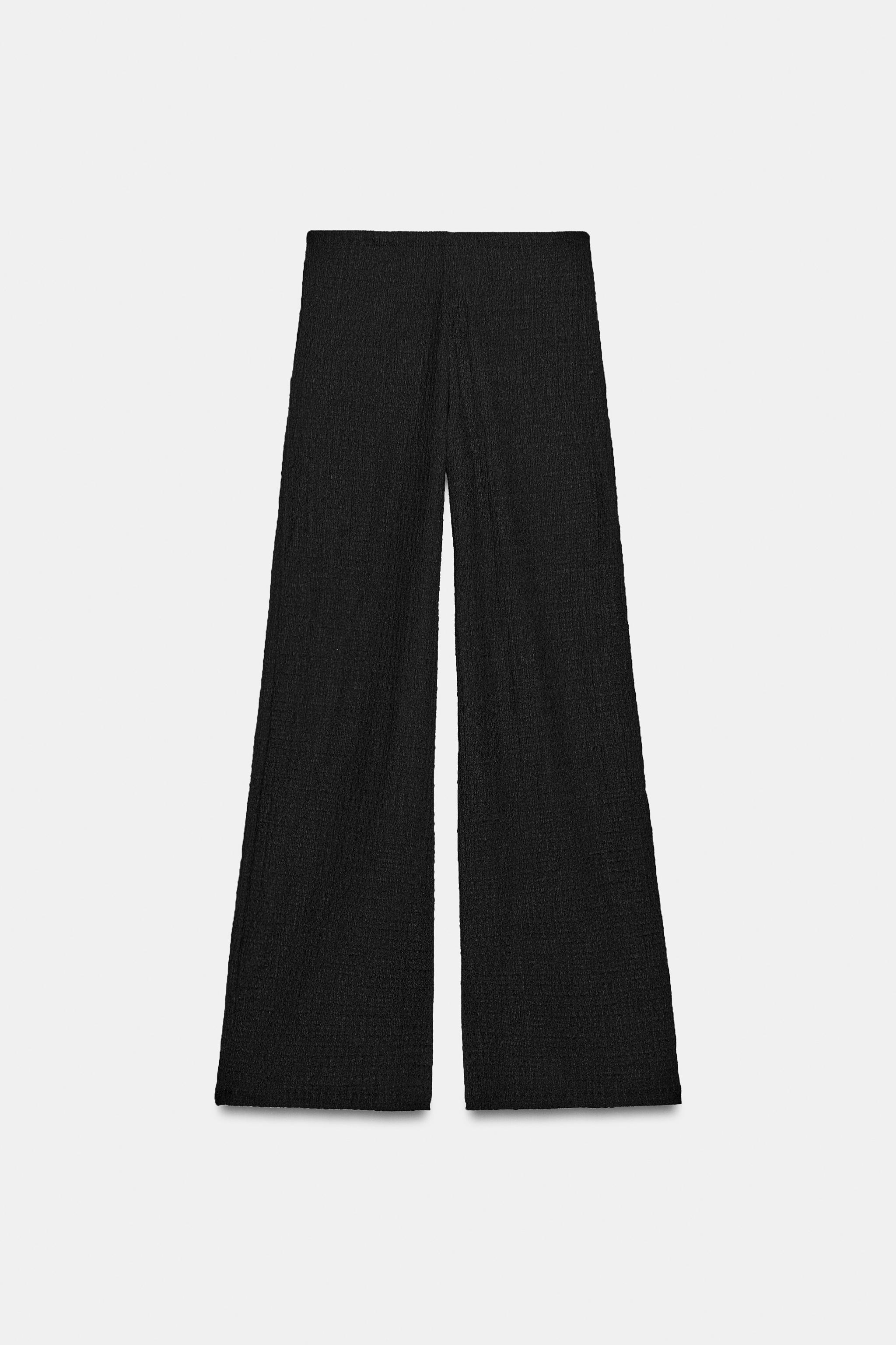 TEXTURED STRAIGHT LEG PANTS