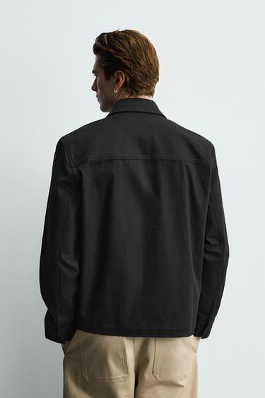 SURCHEMISE REGULAR FIT À POCHES - Noir de Zara - Image 2