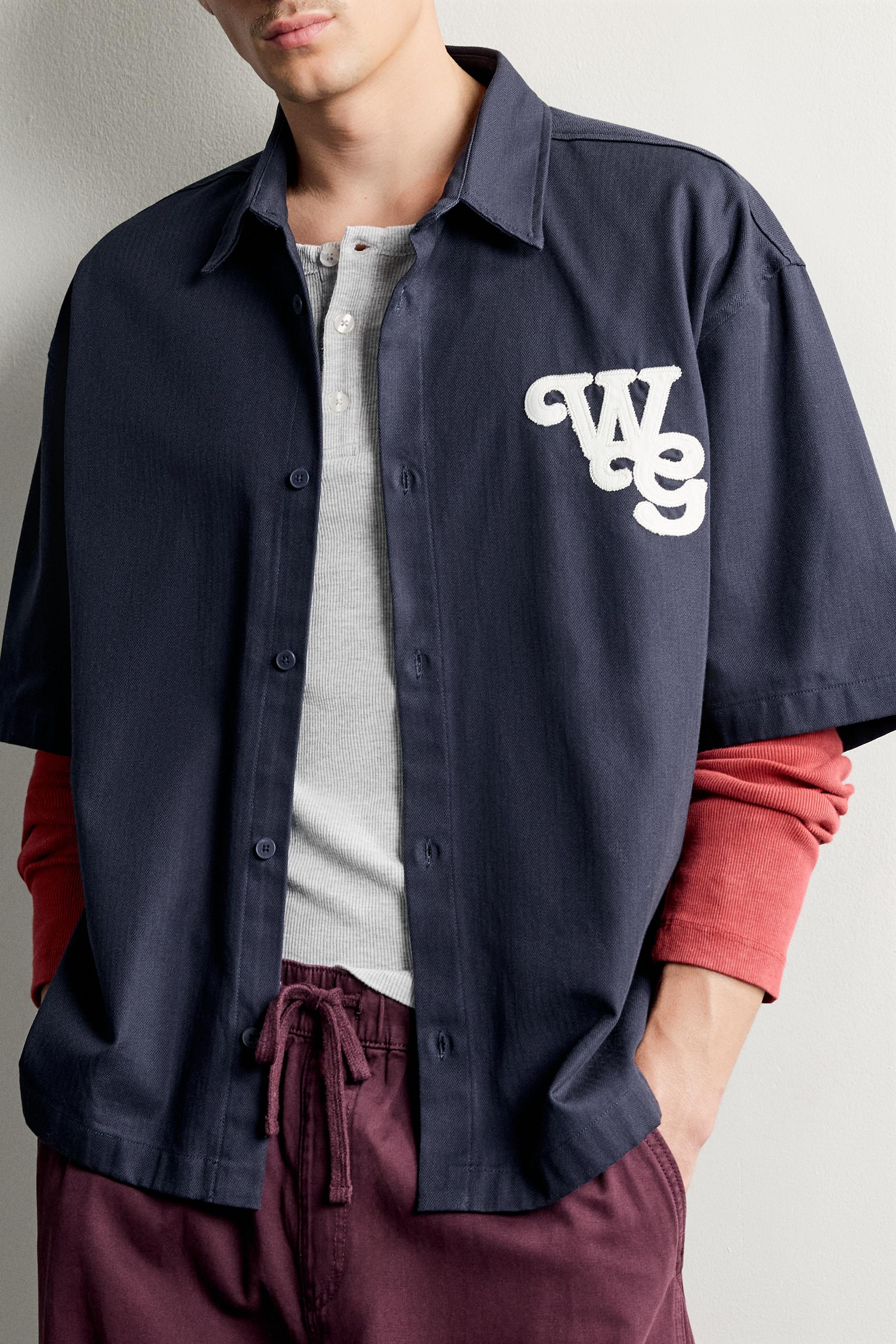 HERRINGBONE PATCH RELAXED SHIRT