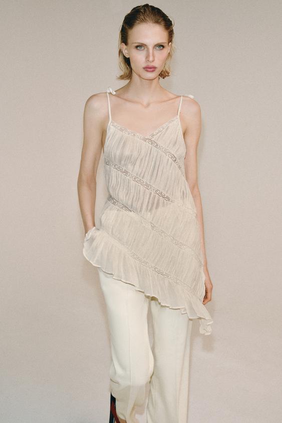 ZW COLLECTION ASYMMETRIC PLEATED TOP from Zara - $79.90