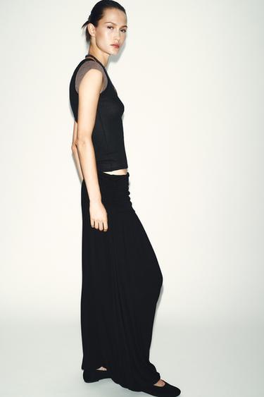 PANTALON BAGGY FLUIDE - Noir de Zara - Image 3