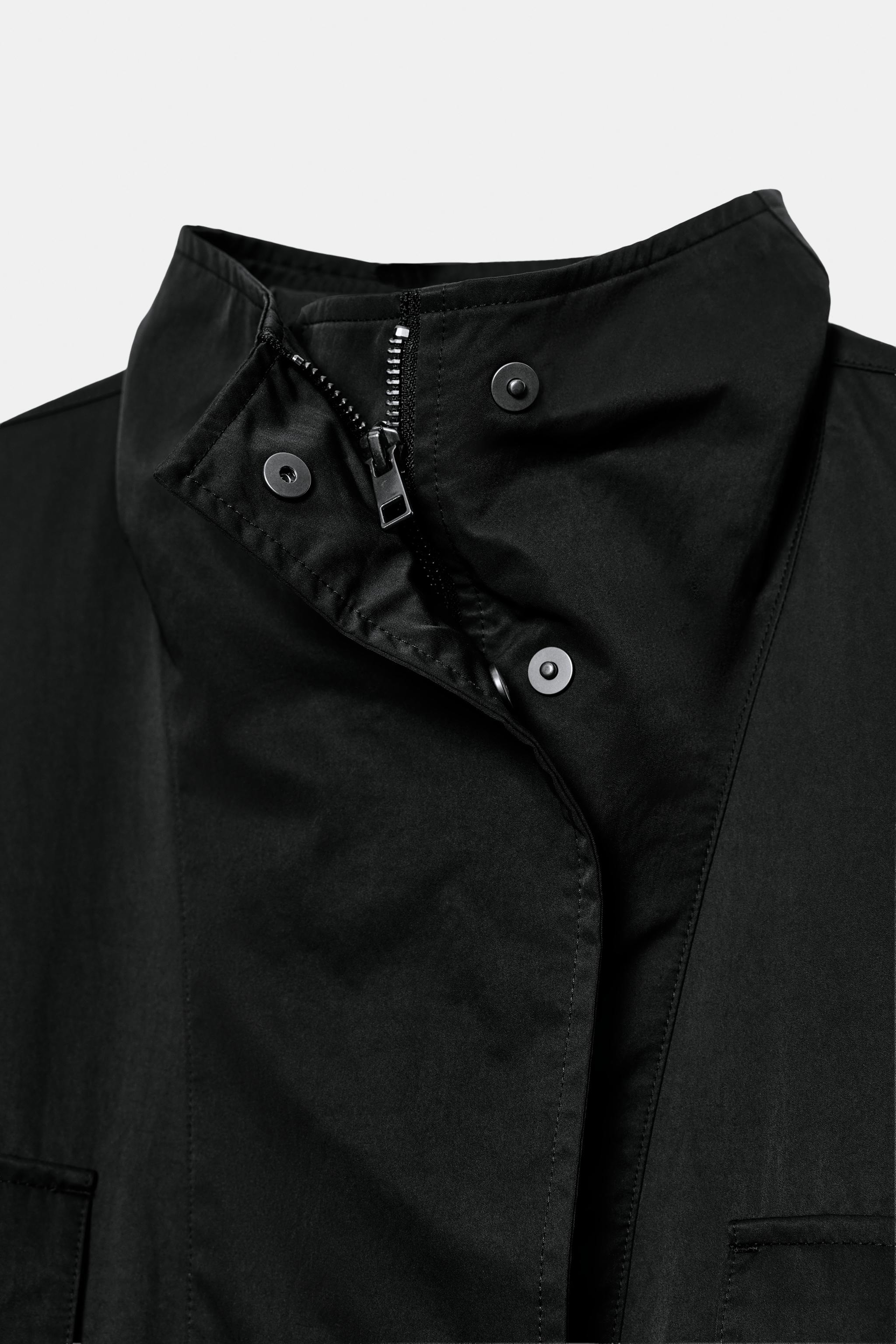 Zara KANVAS SÜET CEPLİ ZW COLLECTION CEKET görsel 8