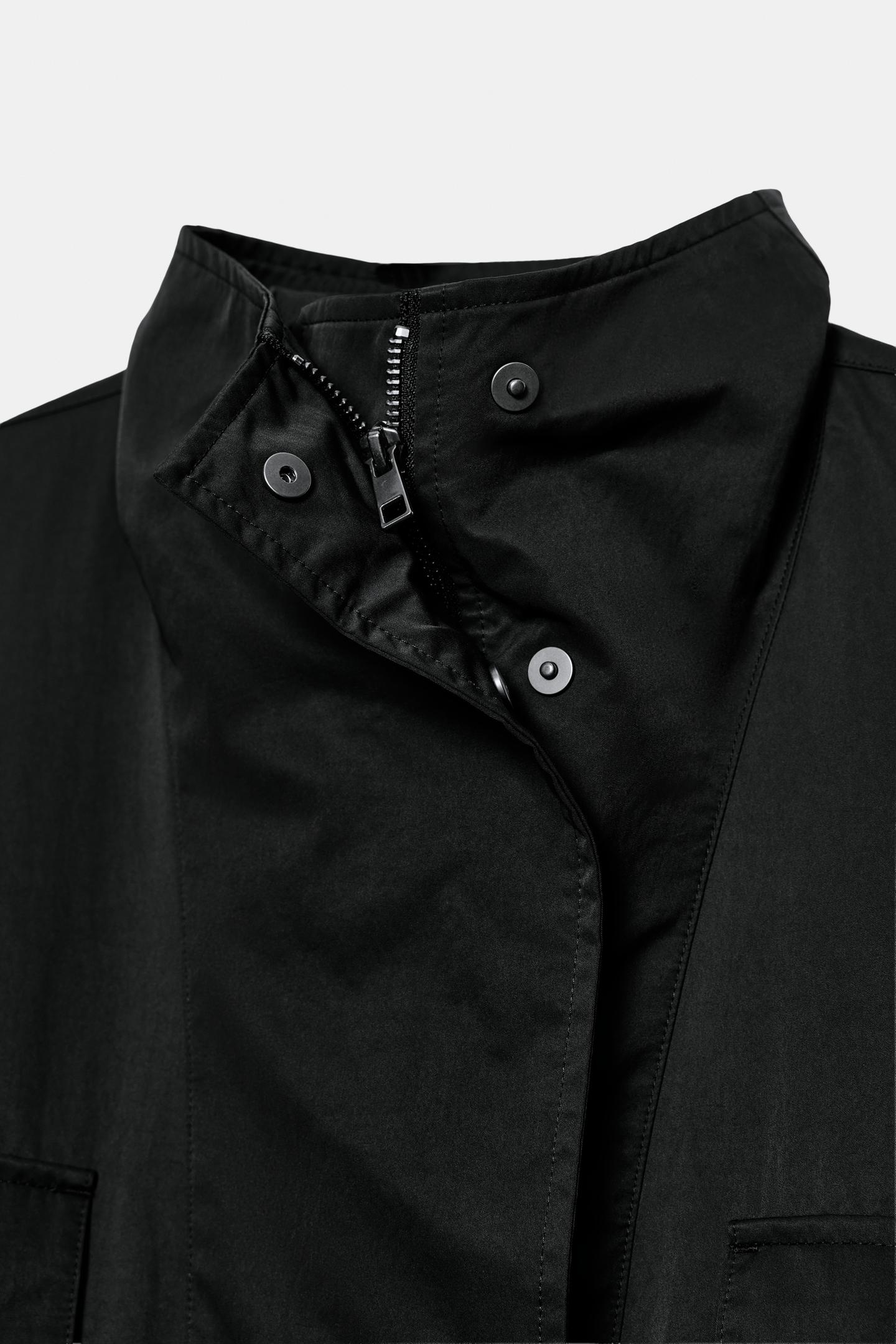 Женская куртка Zara ZW Collection Jacket with Pockets, цвет: Чёрный — фото 8