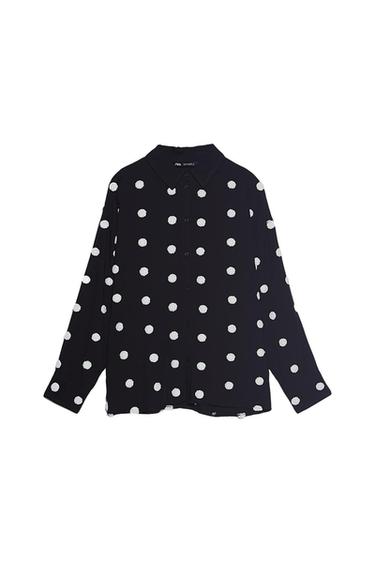 EMBROIDERED POLKA DOT SHIRT