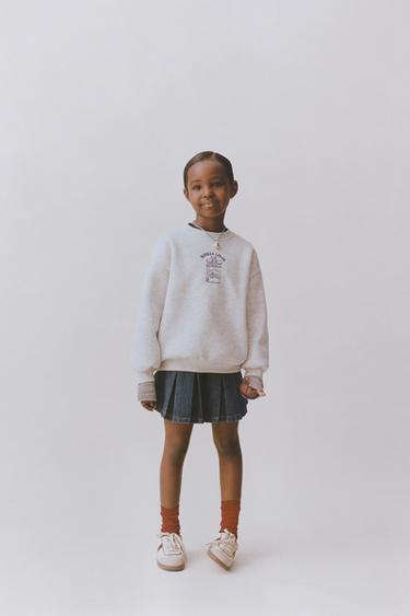 Zara BONILLA A LA VISTA ® X ZARA EMBROIDERED SWEATSHIRT - Gray marl