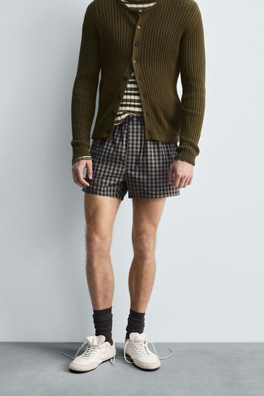 LIMITED EDITION CHECK POPLIN BOXERS - Multicoloured by Zara - Image 1