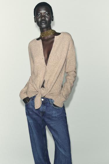 KNOT CARDIGAN - Mink marl by Zara