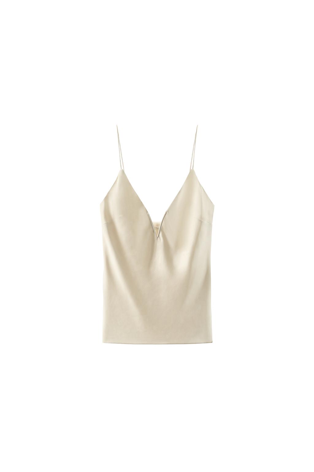 SATIN LINGERIE STYLE TOP - image 3