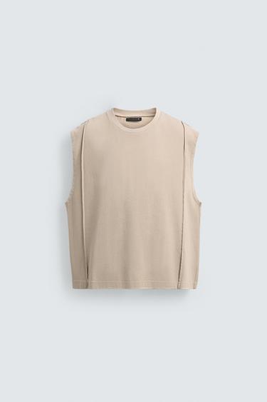 DÉBARDEUR À COUTURES - Vison moyen de Zara