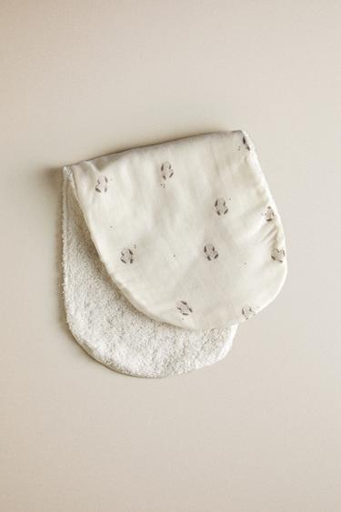KIDS' BUNNY SHOULDER BIB - Cream by Zara