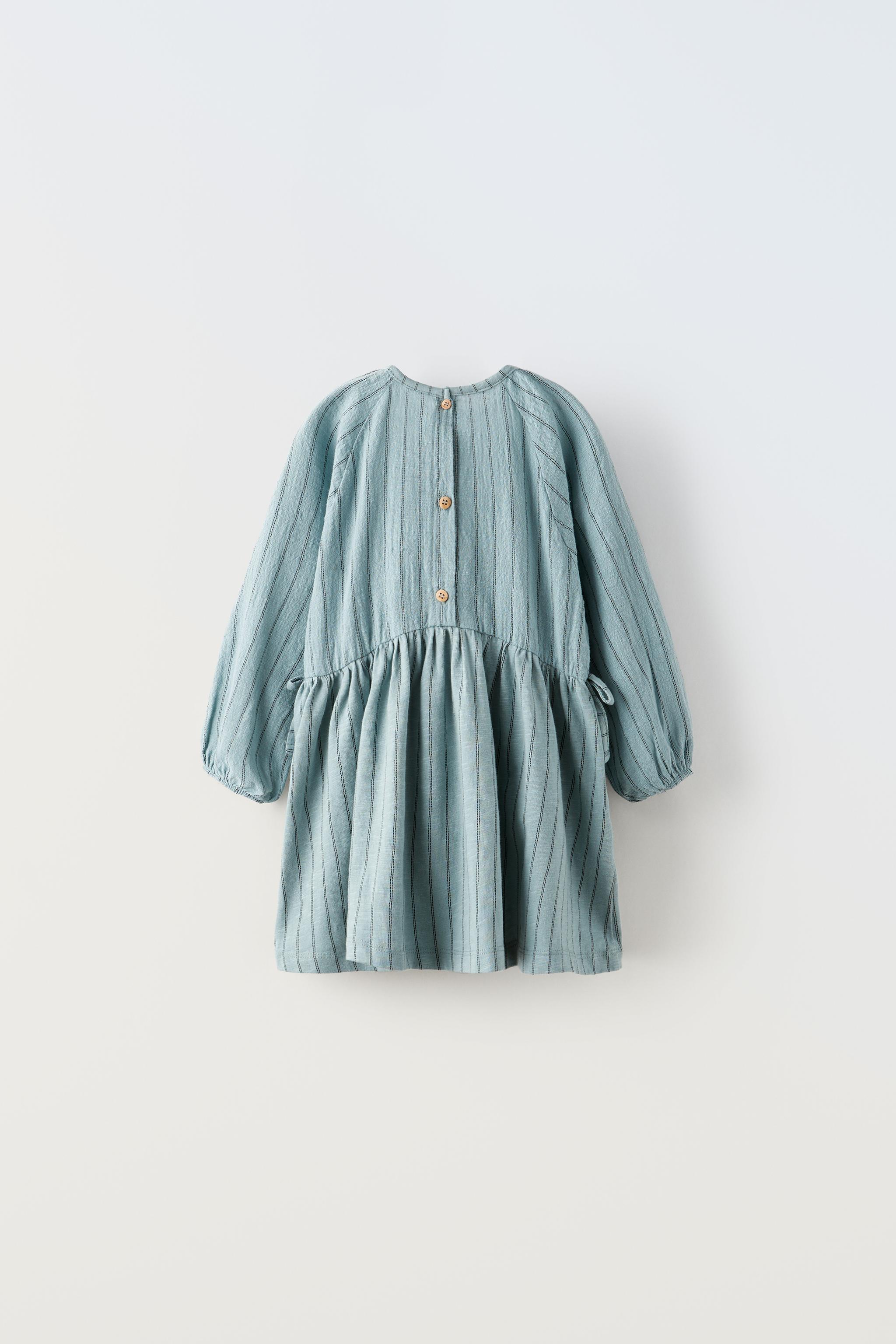 Zara blue smock clearance dress