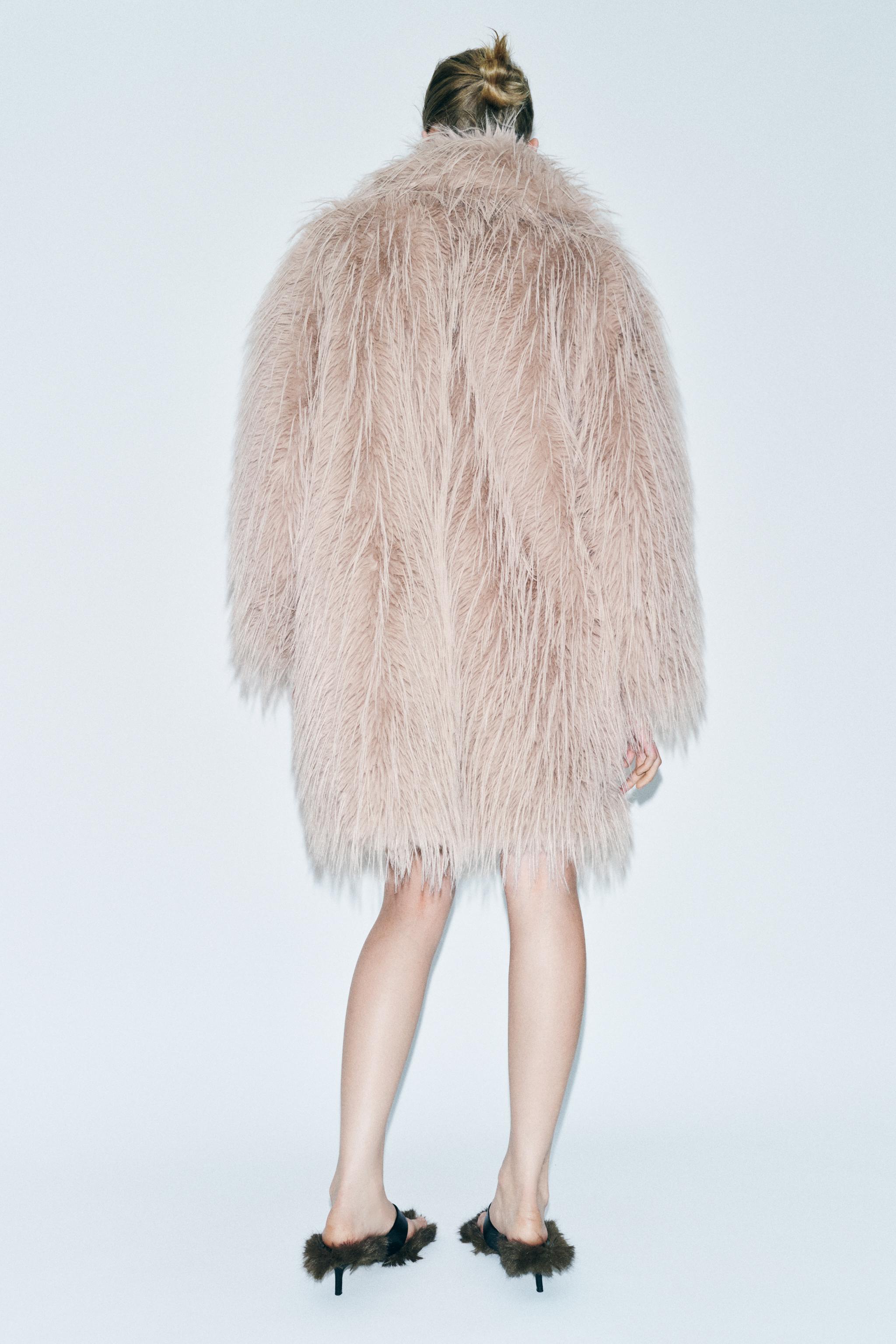 FAUX FUR COAT LIMITED EDITION - Beige | ZARA United States