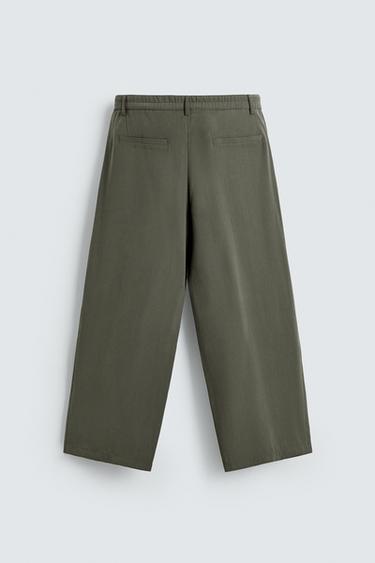 RELAXED FIT SUIT TROUSERS - ecru/khaki by Zara - Image 6