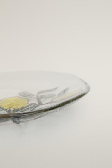 GLASS LEMON DESSERT PLATE - Yellow by Zara - Image 3