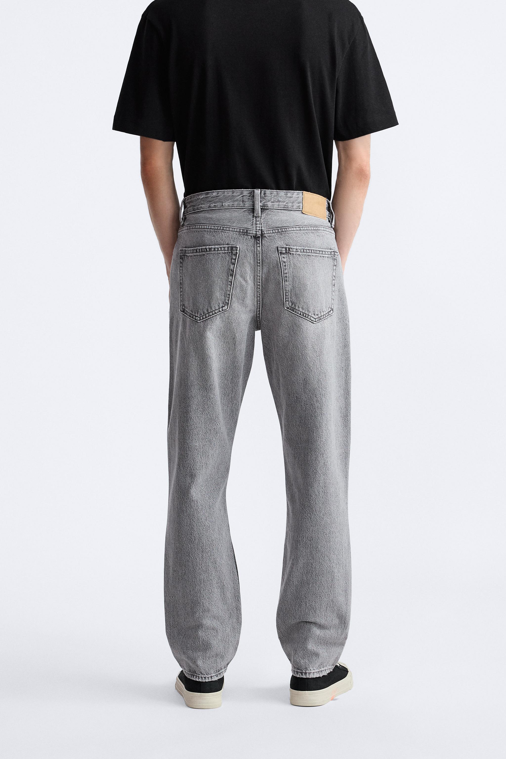 STRAIGHT FIT JEANS - Mid-gray