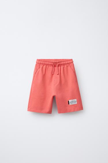 T-SHIRT AND BERMUDA SHORTS SET WITH LABEL - Coral by Zara - Image 3