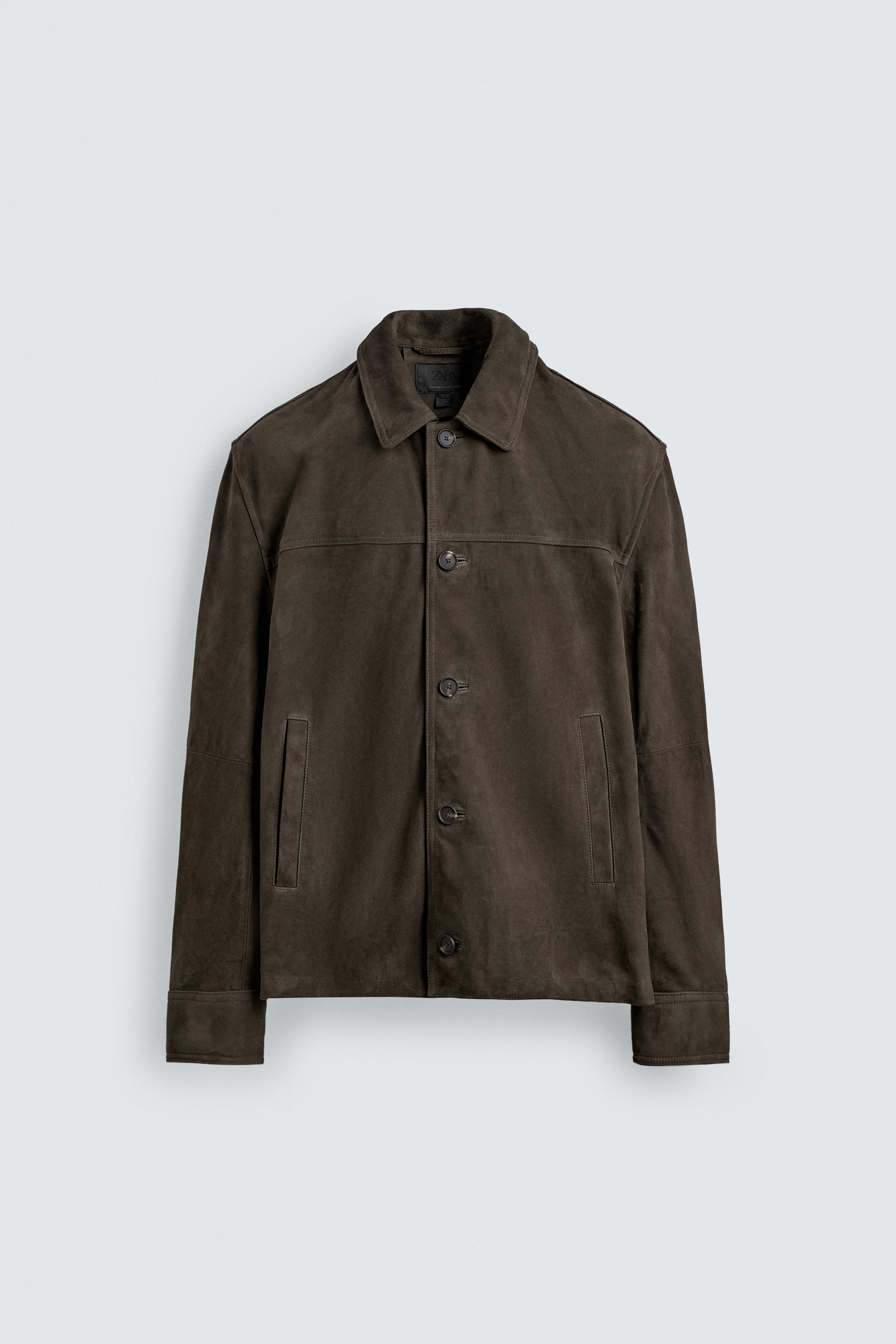 REGULAR FIT SUEDE LEATHER JACKET