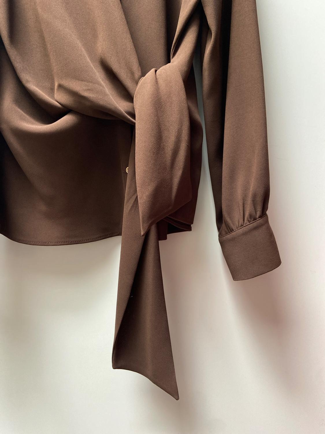 CREPE SHIRT WITH KNOT - Image 2