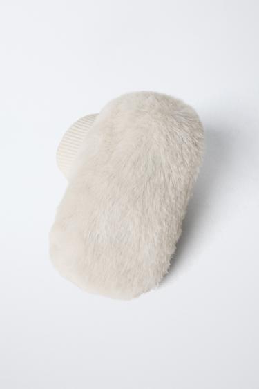 CHAUSSONS D’INTÉRIEUR ANIMAUX - Blanc écru de Zara - Image 3