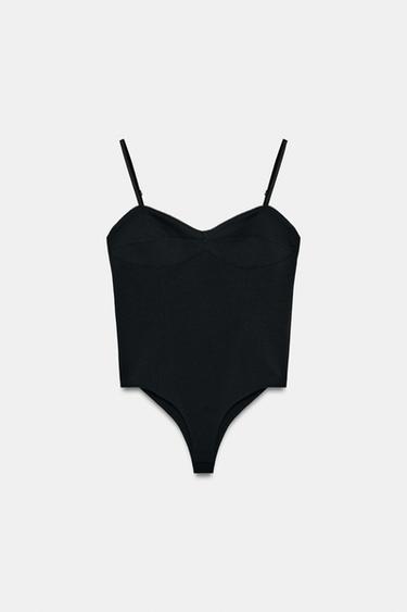 SWEETHEART NECKLINE BODYSUIT - Black by Zara - Image 3
