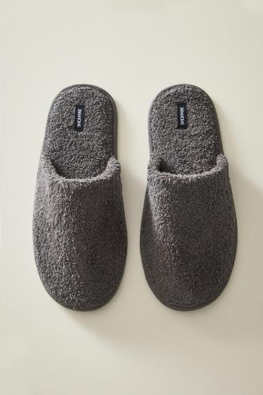TERRY BATHROOM SLIPPERS - Dark Grey by Zara - Image 5