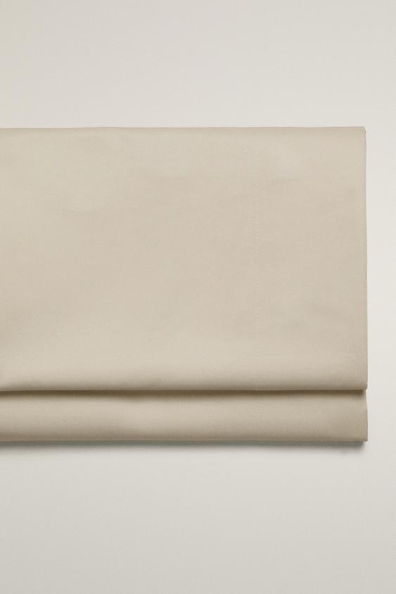SATEEN FLAT SHEET (1000 THREAD COUNT) - Grey by Zara - Image 0
