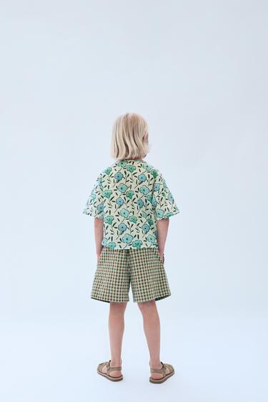 2-14 YEARS / GINGHAM CHECK BERMUDA SHORTS LIMITED EDITION - Turquoise by Zara - Image 4