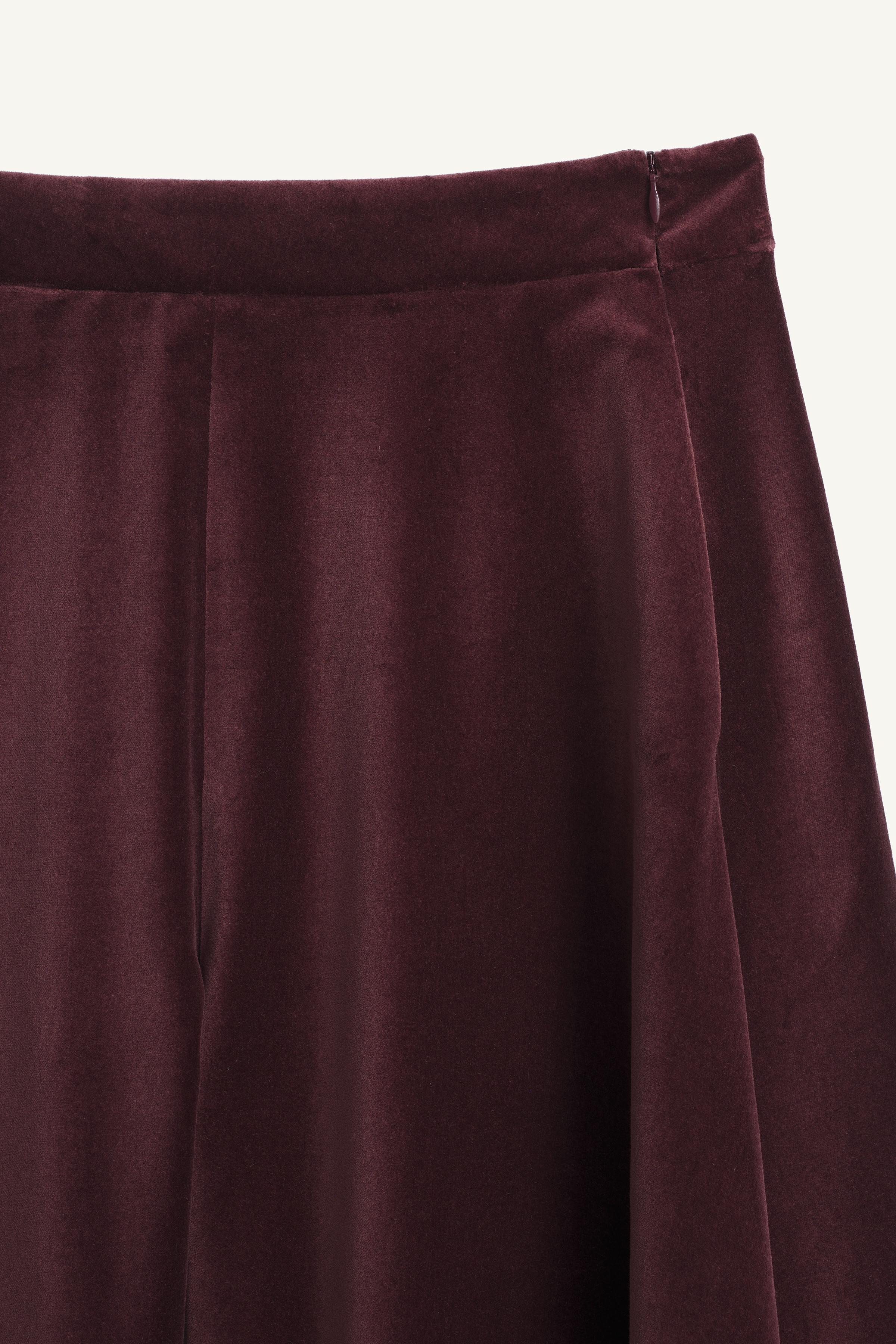 LIMITED EDITION WIDE-LEG VELVET BERMUDA SHORTS