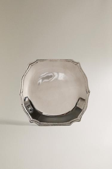Zara OCTOGONAL ALUMINUM TEALIGHT HOLDER - Silver