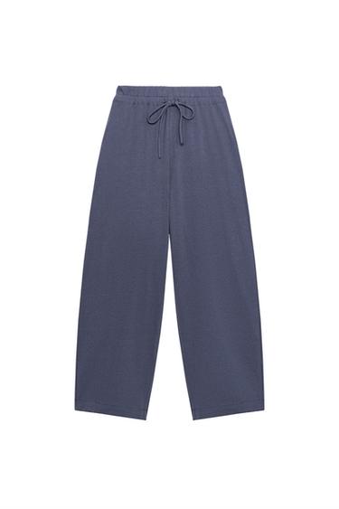 RUSTIC DRAWSTRING TROUSERS - Indigo by Zara