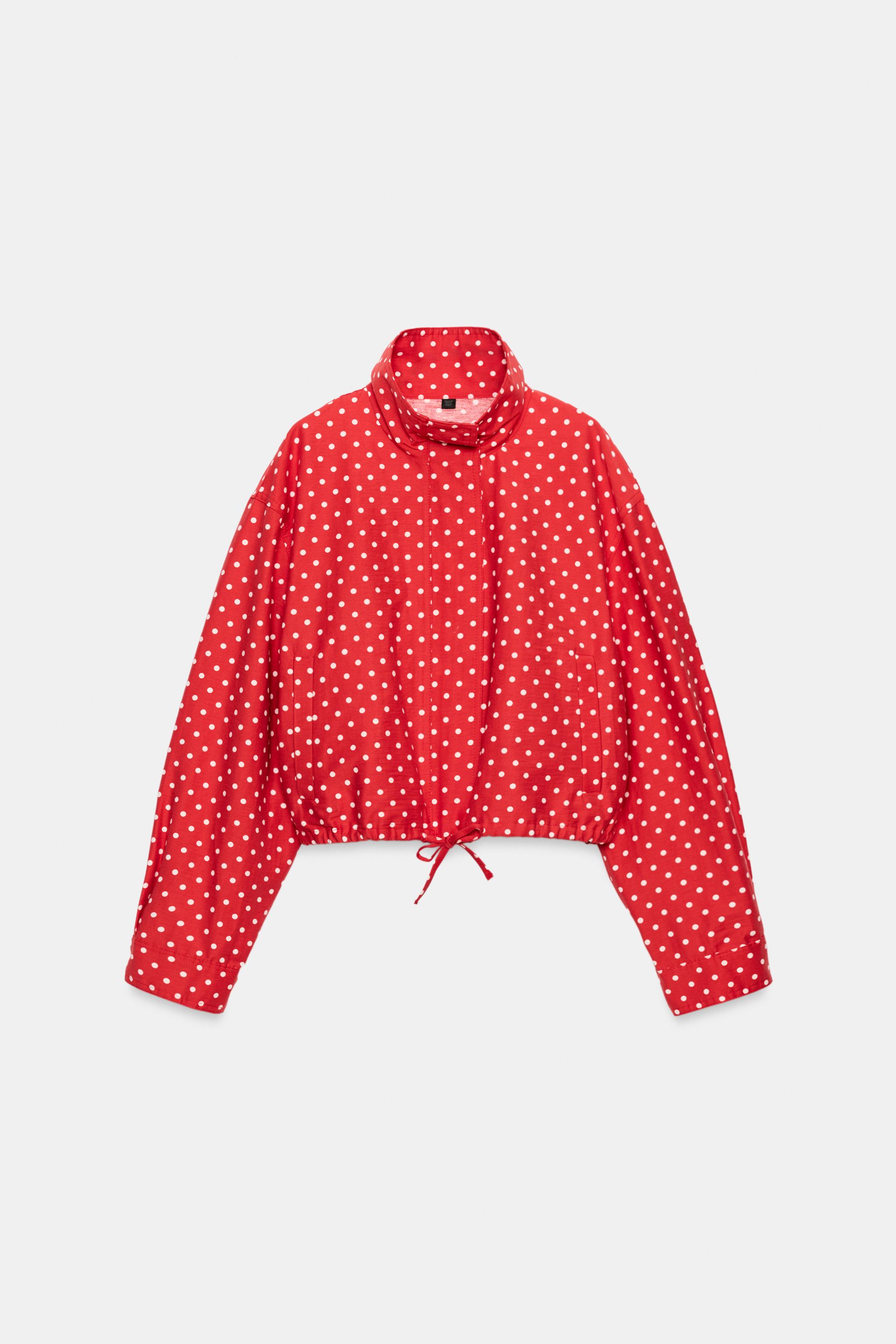 完売品　新品未使用品　ZARA ドット柄パフジャケット　S 完売品 新品 ZARA ドット柄 パフジャケット ライトアウター - メルカリ