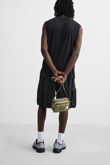 SAC BANDOULIÈRE TECHNIQUE CONTRASTE - Vert kaki de Zara - Image 1