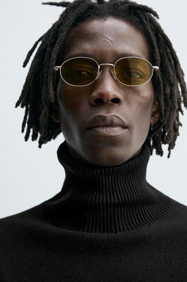 ROUND METAL SUNGLASSES - Matte silver by Zara - Image 1