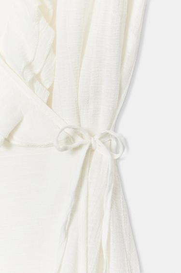 ROBE COURTE À VOLANTS - Blanc de Zara - Image 7