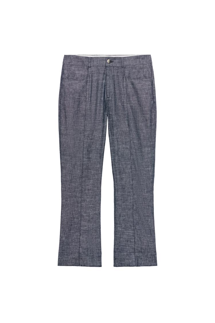 MINI FLARE LINEN BLEND TROUSERS